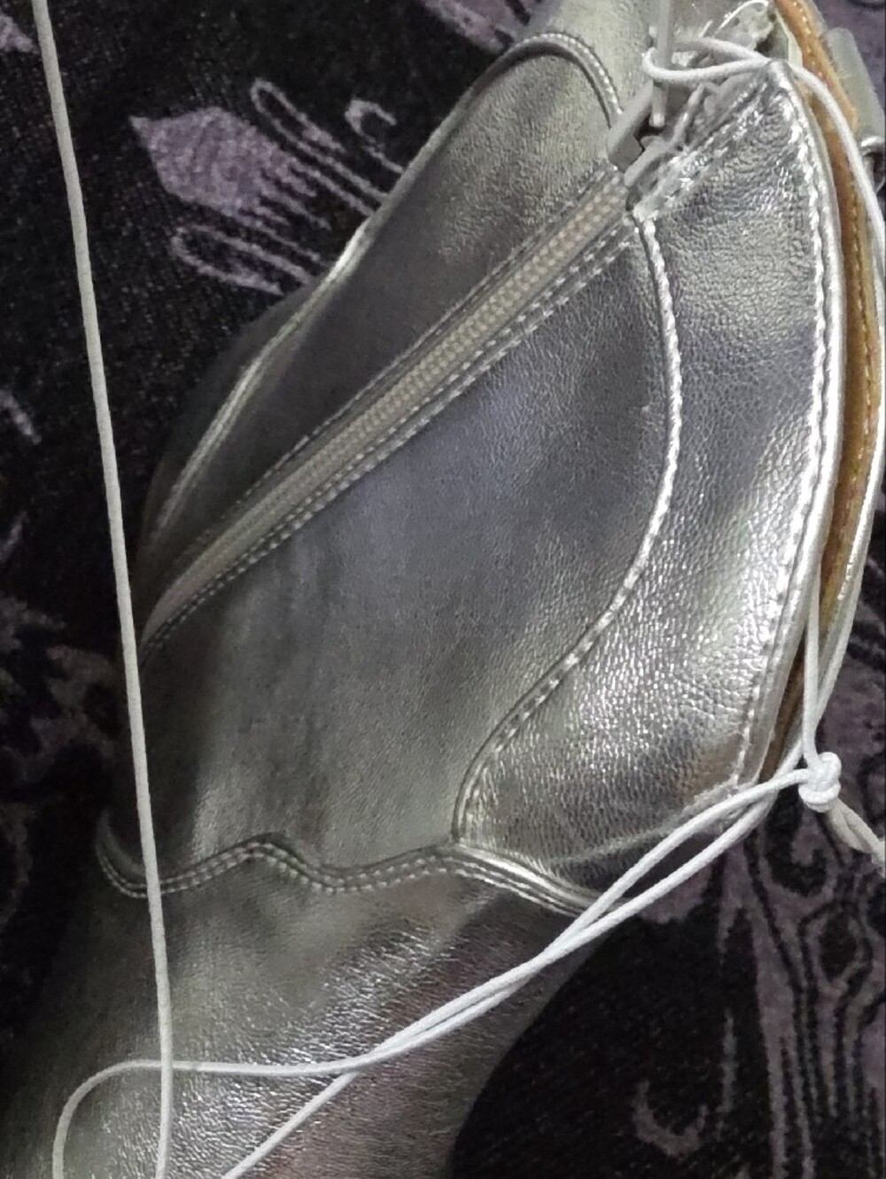 Lane Bryant Metallic Silver Pointed Ankle Booties - Picture 5 of 12